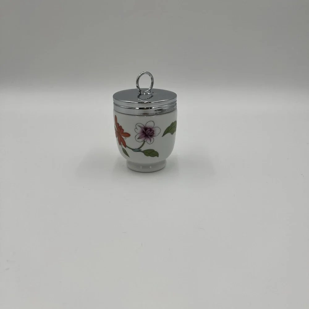 Vintage Royal‎ Worcester porcelain egg coddler-England Floral Dinning